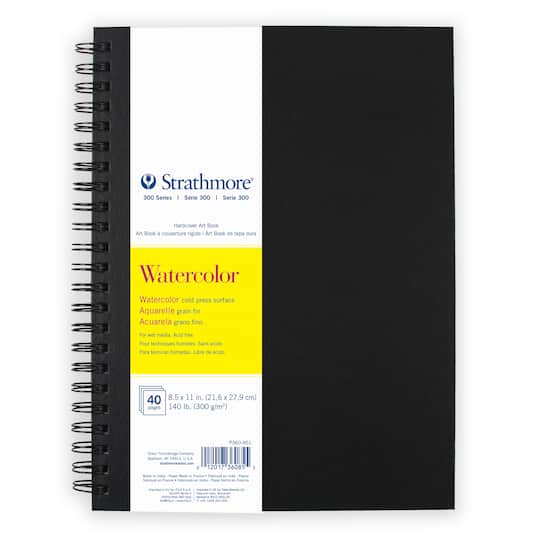 Strathmore® 300 Series Watercolor Hardcover Art Book, 8.5" x 11"